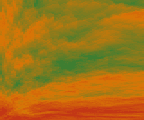 Illustrative parameter sweep heatmap: Sharpe ratio across two strategy parameters in red, amber and green, with a green plateau in the middle marked at 1.26 and red along the bottom.